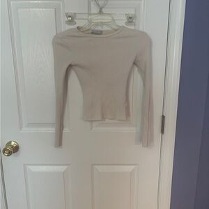 NWOT urban outfitters ribbed white knit long sleeve